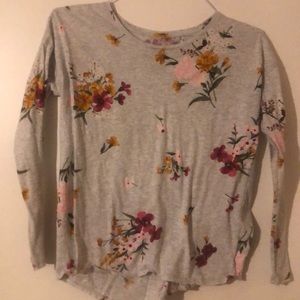 Girl’s Gray w Floral Shirt